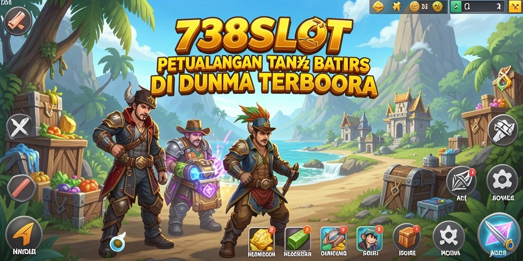 Tangkapan layar menampilkan aksi seru dalam gameplay Open World 738SLOT.
