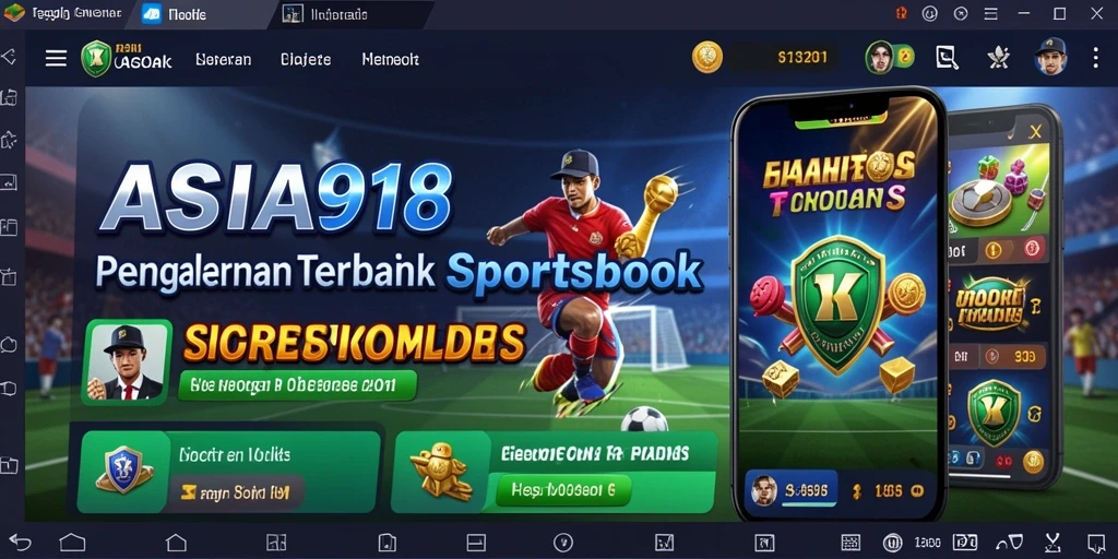 Screenshot utama ASIA918 menampilkan tampilan sistem taruhan olahraga.
