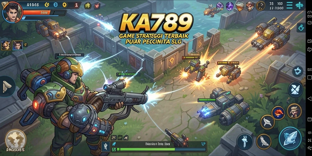 Screenshot gameplay KA789 menampilkan pertempuran seru dan strategi SLG.