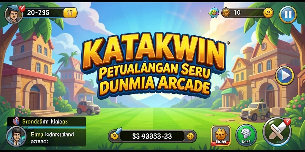 Screenshot KATAKWIN menampilkan aksi seru di dunia Arcade.