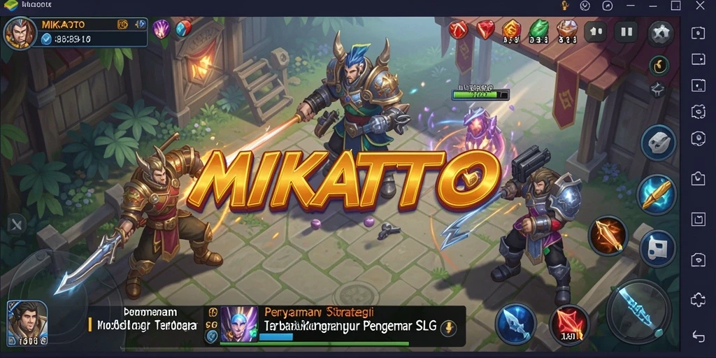 Tampilan gameplay MIKATOTO yang menarik dan strategis.