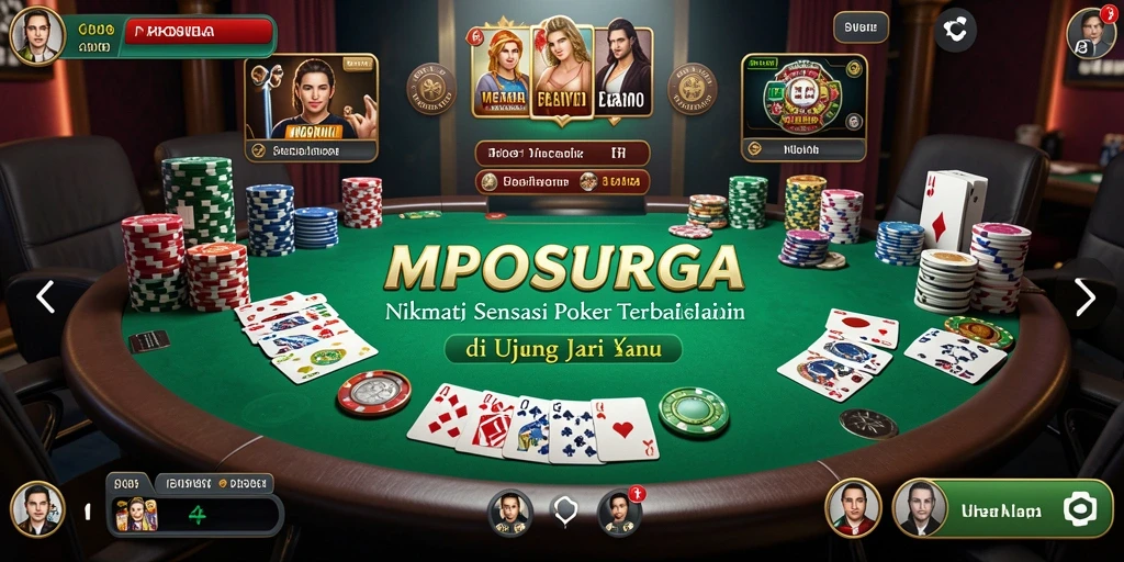 Gameplay seru Poker yang penuh strategi dan tantangan.