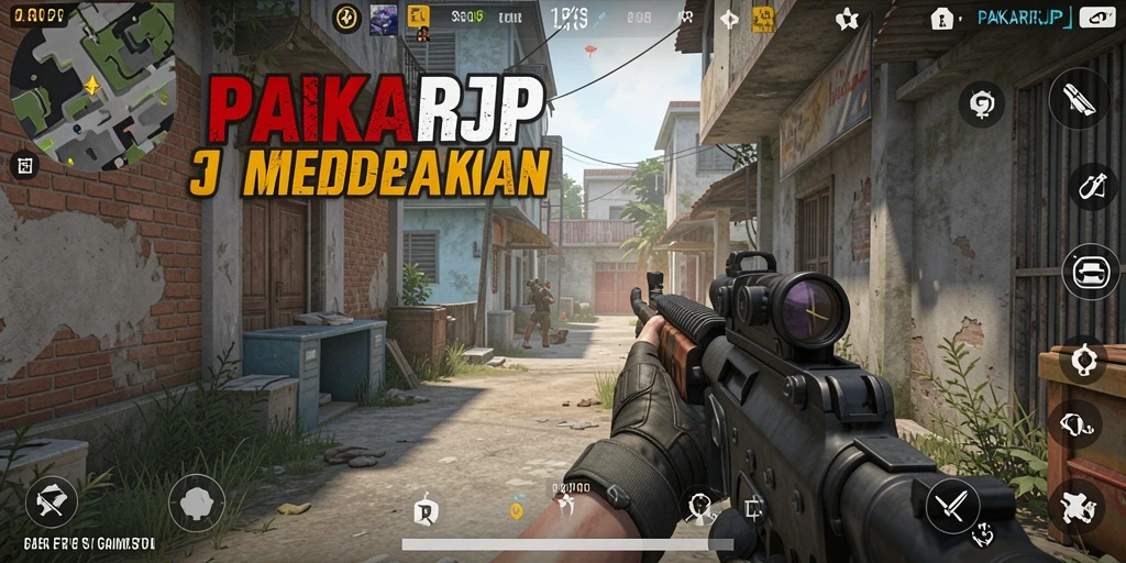 Screenshot utama PAKARJP menampilkan aksi seru dalam gameplay FPS.