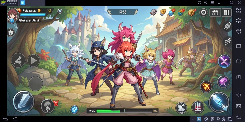 Tampilan gameplay RP66 dengan karakter Anime yang dinamis.