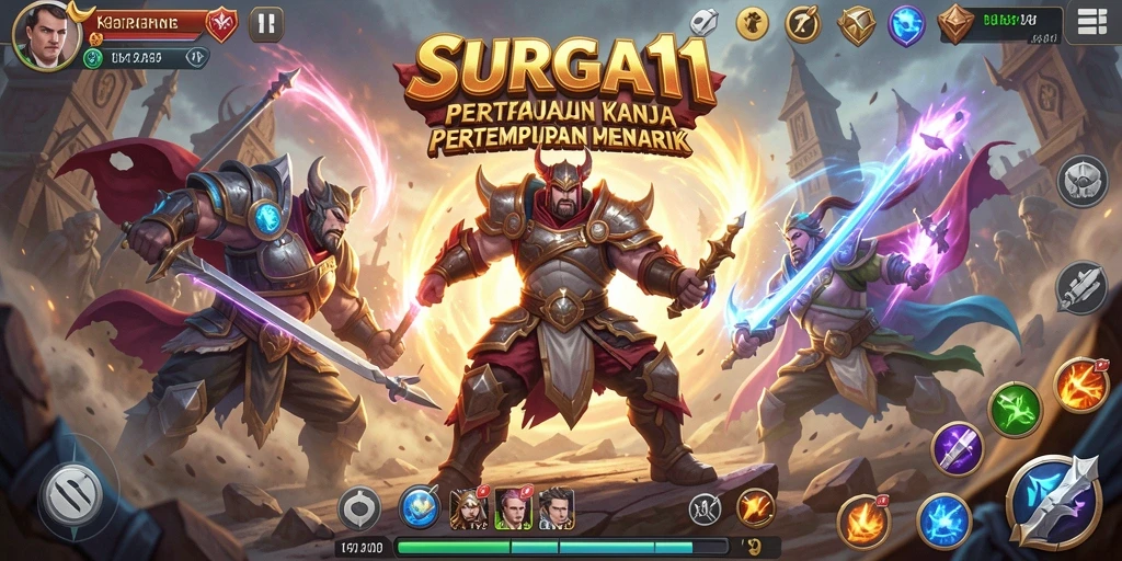 Screenshot menampilkan aksi seru dalam game Tower Defense SURGA11.