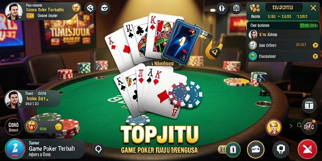Tampilan gameplay seru dari aplikasi poker TOPJITU.