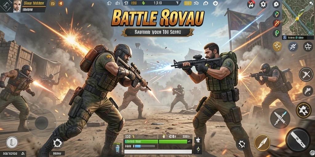 Gameplay seru V21 dalam aksi Battle Royale.