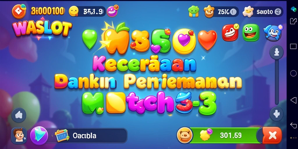 Gameplay seru dalam WASLOT dengan elemen Match-3 yang menarik.